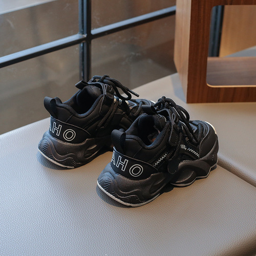 Children's breathable Dad 2024 spring and autumn new Korean version thick-soled non-slip student casual running sneakers for boys and girls