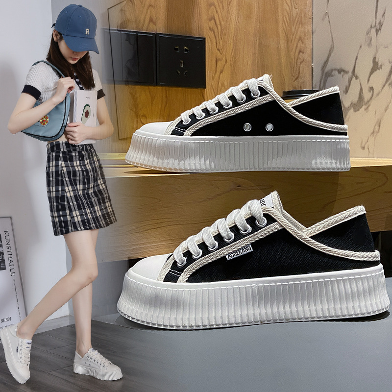 Fashionable white sneakers for students