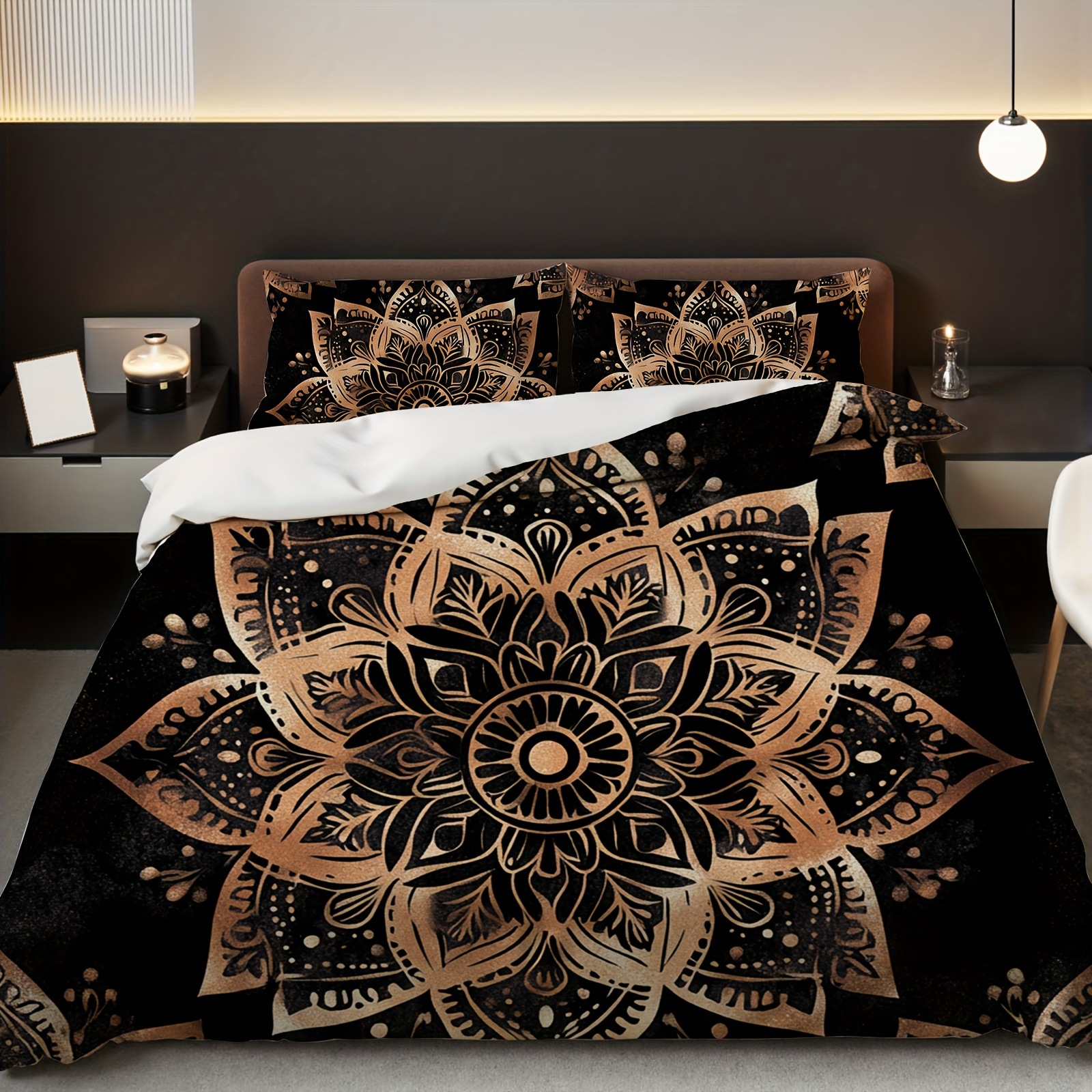 Transfronterizo textil para el hogar Mandala impresión digital quilt kit suave piel transpirable portador TEMU / JIT