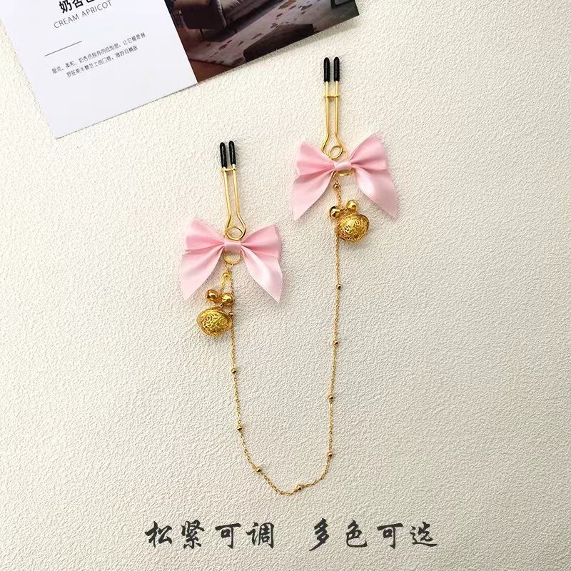 Fábrica directa de artículos sexuales SM esclavo femenina arco de cuentas cadena de leche clip pareja coqueteo artículos de venta