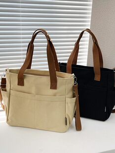 Genuine universal one-shoulder bag with zipper, shopping bag, increased thickness