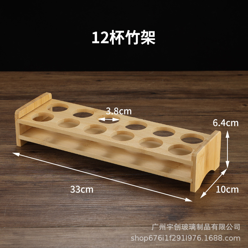 Tazas de licores de pies altos, cajas de regalo de licor, tazas de licor de vidrio sin plomo, tazas de licor de pequeño tamaño