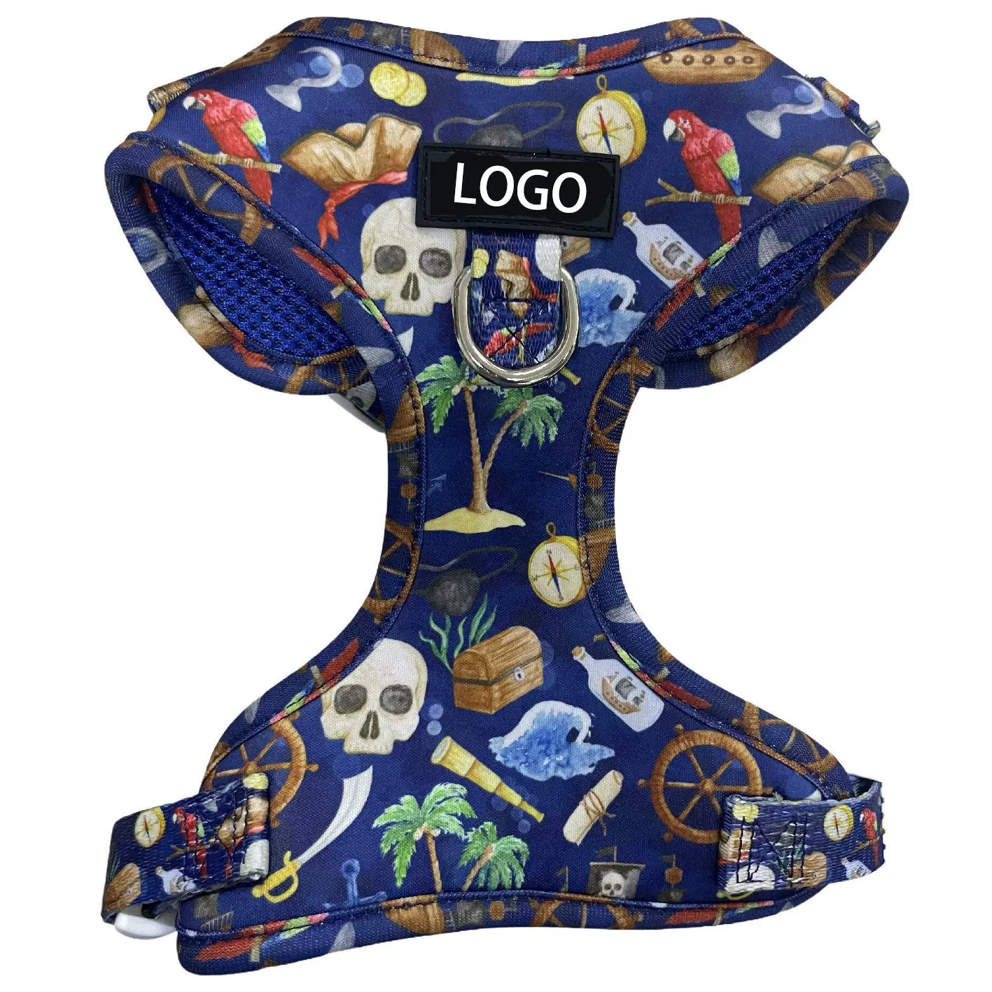 定做印花款宠物马甲宠物胸背套装 定做狗狗牵引印花款 来图来样