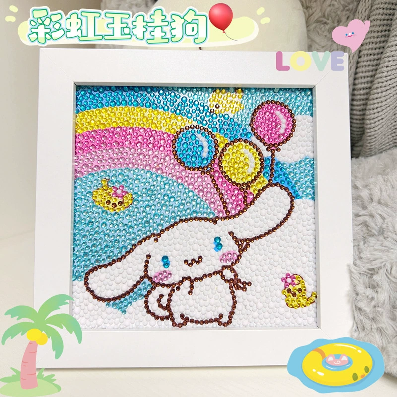 diamond painting (yumui) 15×15 cm diy full drill kit, kids festival gift, framed option