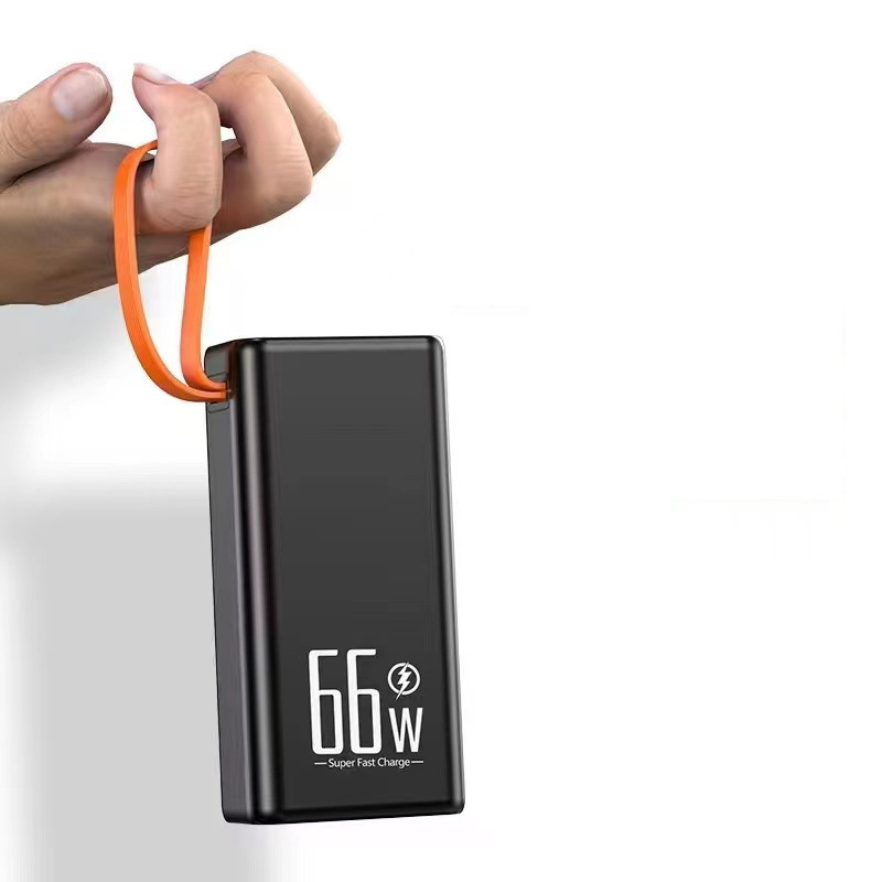 Lámpara de iluminación doble LED compacta y conveniente al aire libre con cable multipuerto doble salida USB 66w gran capacidad carga rápida tesoro de carga