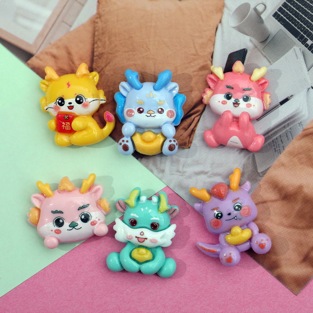 Nuevo multi-color Tyrannosaurus DIY resina accesorios crema pegamento pelo accesorios teléfono móvil Shell agujero zapato hebilla parche adornos al por mayor