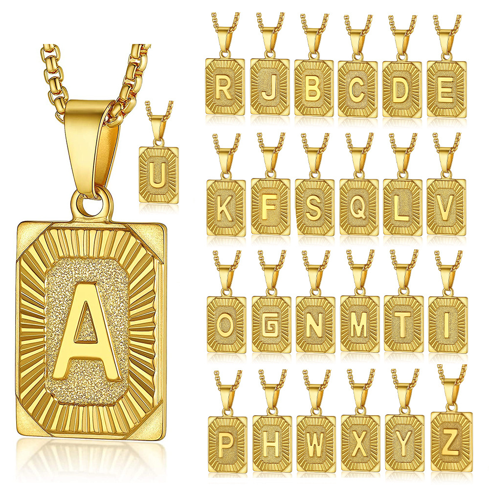 Fashion Letter Stainless Steel Plating Pendant Necklace 1 Piece display picture 2