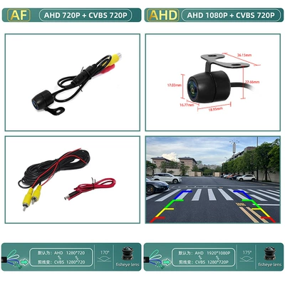 Car Reversing Image Rear View, Vehicle camera - ahd720pcvbs-three-control-fisheye-wide-angle-little-butterfly-black-lens-fisheye-wide-angle