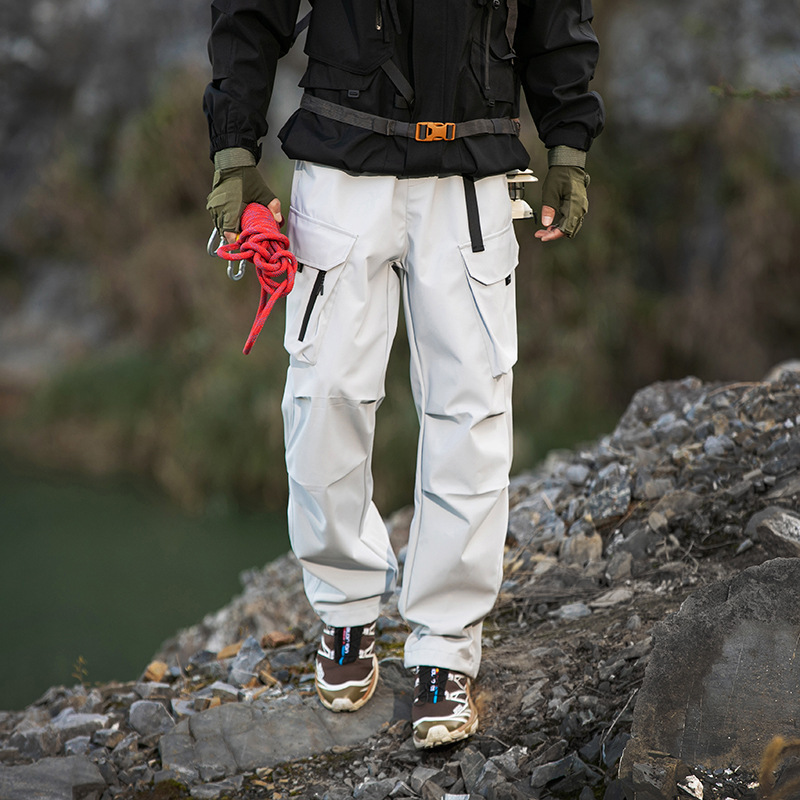 Demi-season windproof waterproof three dimensional climbing trousers