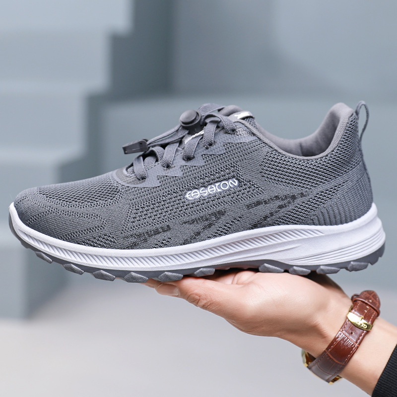 OEM fabricantes de zapatos de hombre personalizados odm primavera y otoño comercio exterior transfronterizo OEM hombres voladores tejidos transpirables zapatos deportivos y casuales