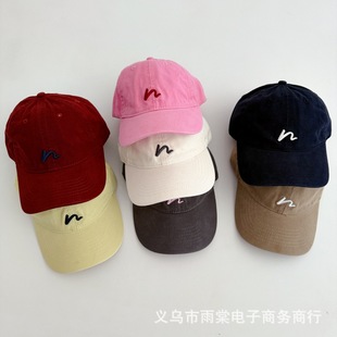 2025 New Children's Cap Korean Style Simple All-match Sunshade Cap for Boys and Girls Baby Fashion Wear Baseball Cap