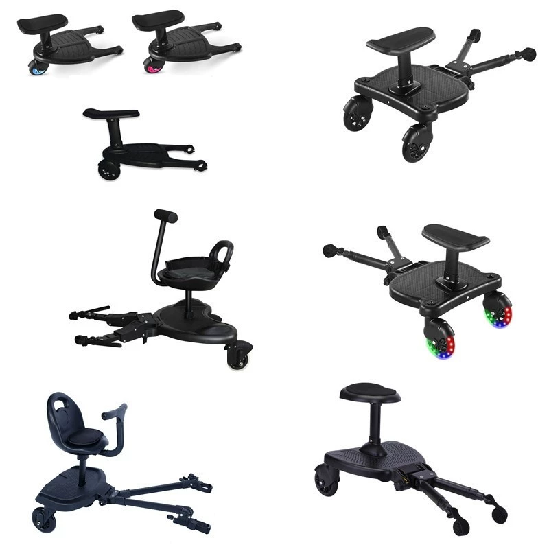 Детская коляска-трансформер 2-в-1 с дополнительной педалью, коляска для второго ребенка, двойная коляска с высокой посадкой и небольшим прицепом