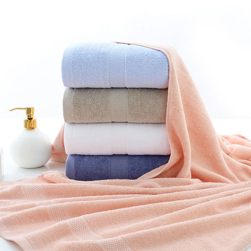 All pure cotton large bath towel wholesale 70*140 adult household absorbent chest wrap bath towel beauty salon hotel can embroider logo