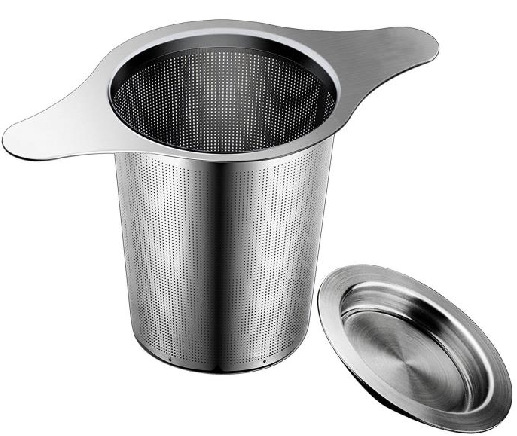 Suministro directo de fábrica fabricante de té 304 colador de té de acero inoxidable simple plegable juego de té binaural accesorios gran cantidad en stock