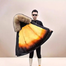 2024新款冬季男中长款皮草派克服保暖休闲商务皮毛一体内胆可拆卸