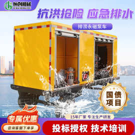 排涝泵车永磁同步电机移动式救援应急排水单元防汛大流量抽水泵组