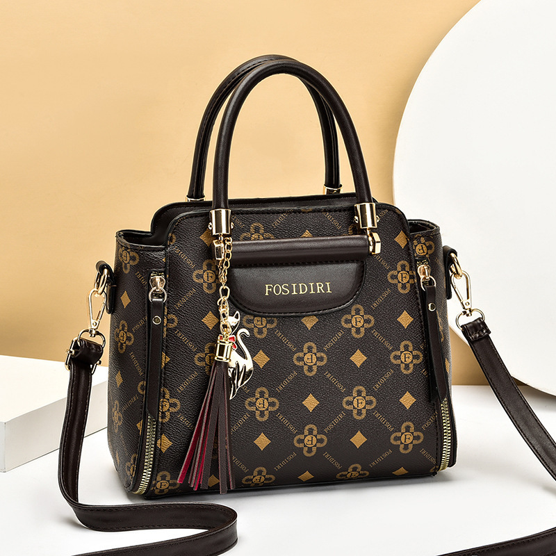 Bolso elegante para mujer, modelo 2025, bolso de hombro vintage de gran capacidad, moderno, para damas de mediana edad, bolso cruzado para mamás.