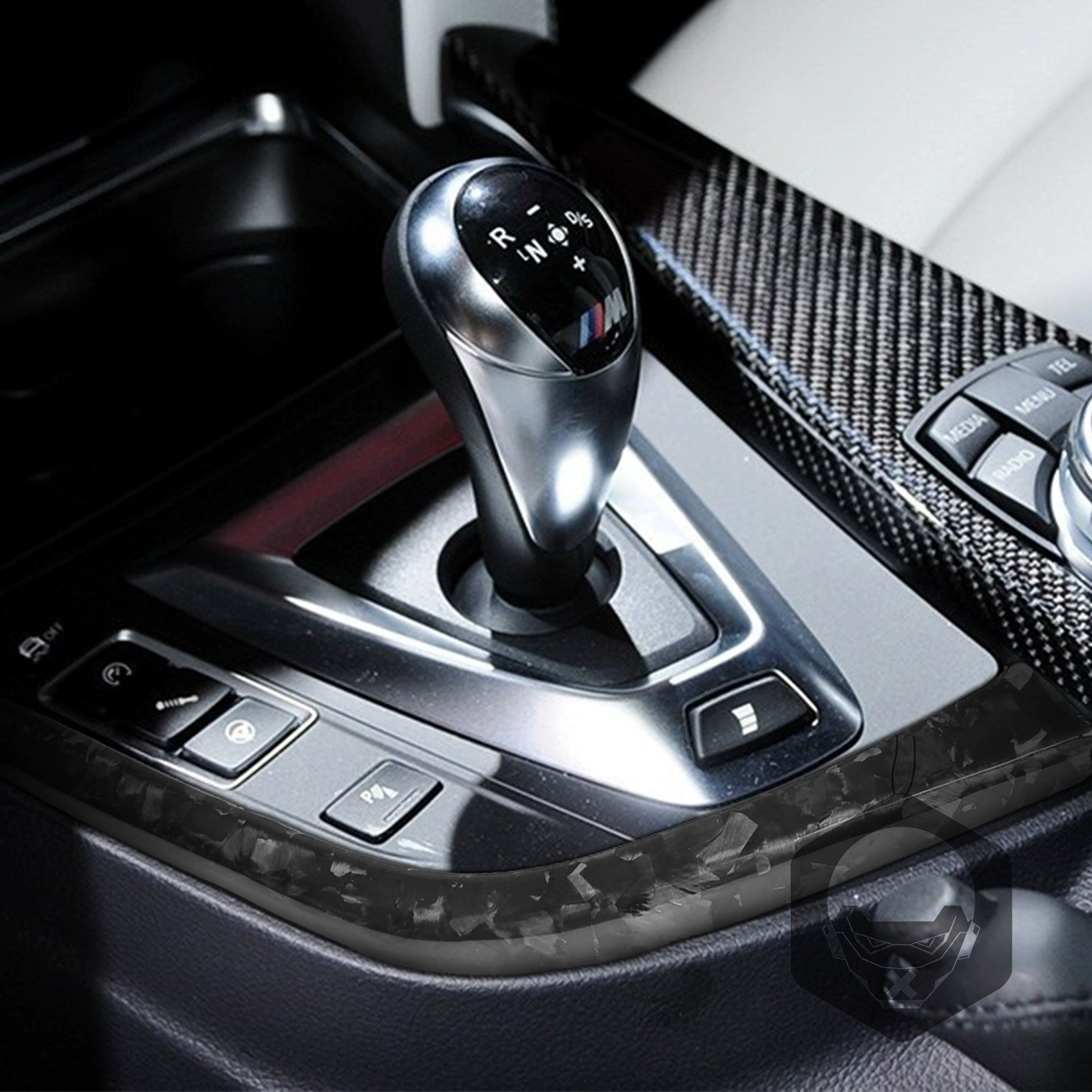 Применимо к BMW M3 M4 рядной передачей L-образная боковая рамка декоративная наклейка 14-19 кованый каркас интерьерная модификация