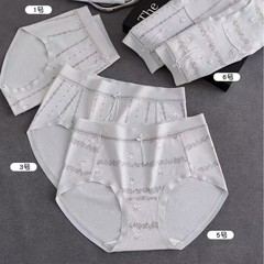 灰色莫代尔棉少女三角内裤甜美蝴蝶结卡通小动物女学生内裤可盒装