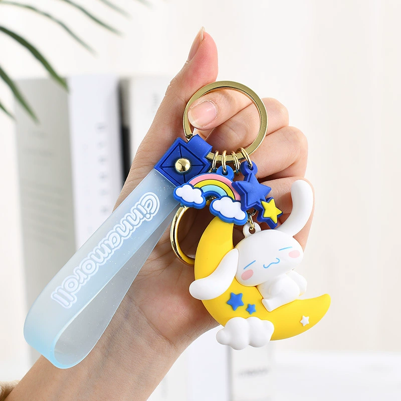 Sanrio, оригинальный мультяшный брелок, для автомобильных ключей, подвеска, аксессуар, высококачественный стиль