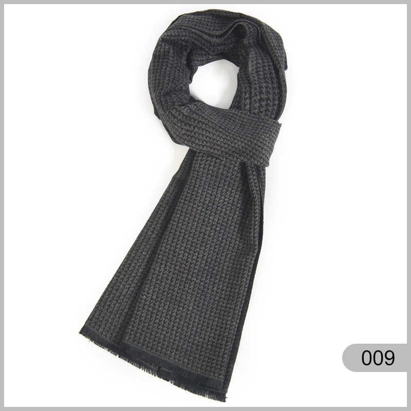 Sciarpa uomo in cotone calda antivento stile casual versatile_voghion.com