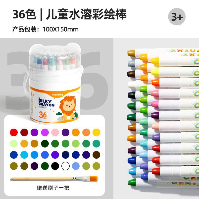 Crayones Giratorios Hidrosolubles de 24 Colores de Plástico Lavables para Niños