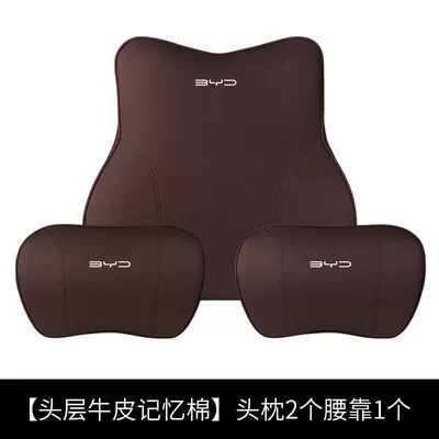 Suitable for Byd Dolphin Car — Headrest - byd-mocha-brown-headrest-2-lumbar-support-1-standard