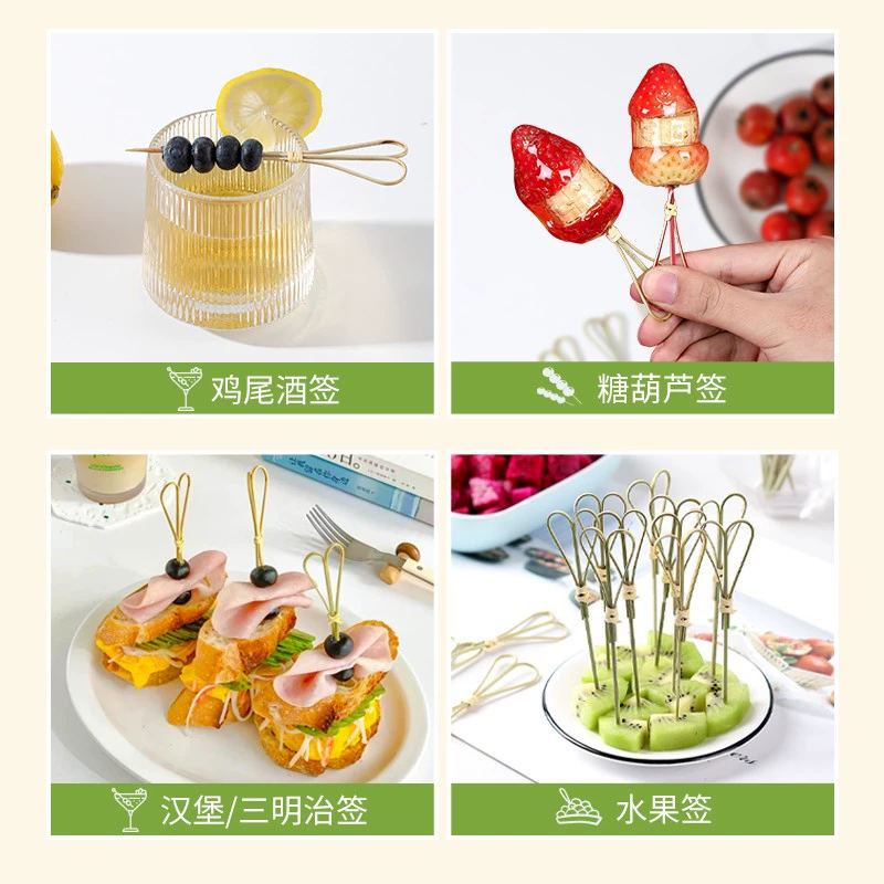 Креативные фруктовые палочки, вилки для фруктов, одноразовые бамбуковые палочки, зубочистки, милые палочки для бургеров, фиксированные декоративные слова из сахарной тыквы.