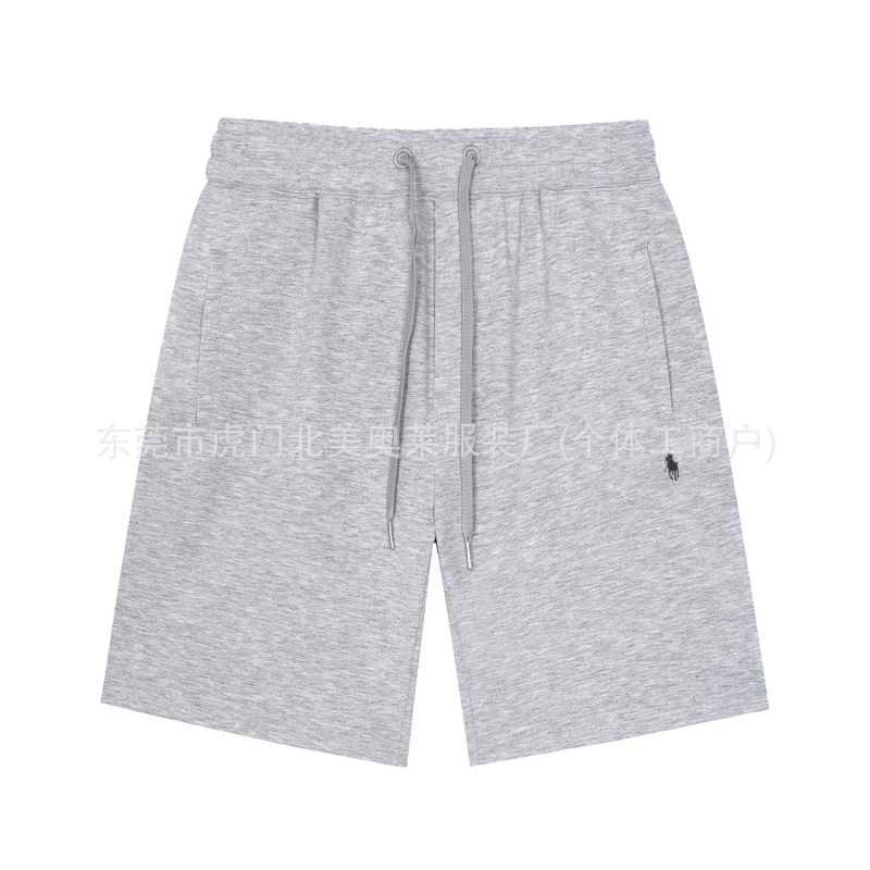 Original New Model Rl Polo Pony Logo Men's Casual Cotton Shorts with Elastic Waistband, Men's Sports Shorts for Summer