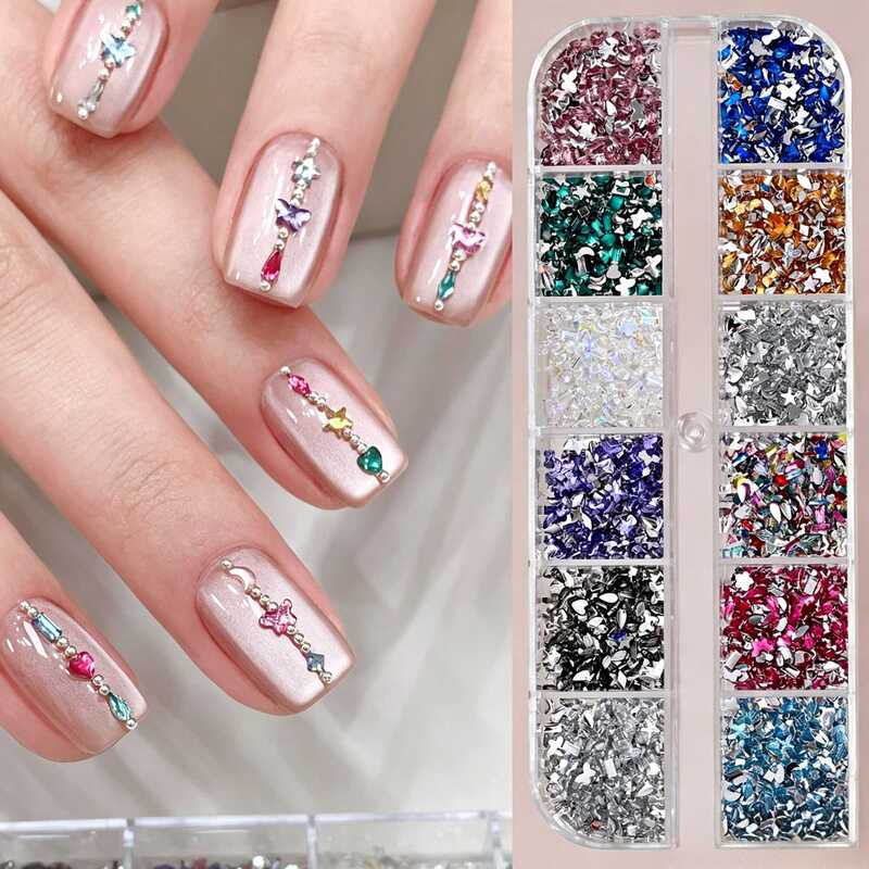 Mixed Acrylic Resin Flat-Bottomed Irregular-Shaped Mini Small Acrylic Nail Art Rhinestones Accessories Mixed Acrylic Resin Flat-Bottomed Irregular-Shaped Mini Small Acrylic Nail Art Rhinestones Accessories