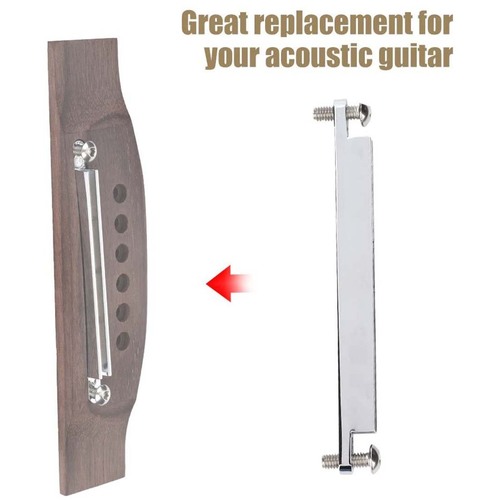 Folk guitar bridge adjustment and heightening tool (silver/black)