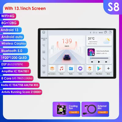 DVD Navigation | large screen navigation player - 131-8-128g-wifi-4glte-edition-7862-carplay-eight-nuclear-9-inch-universal-machine