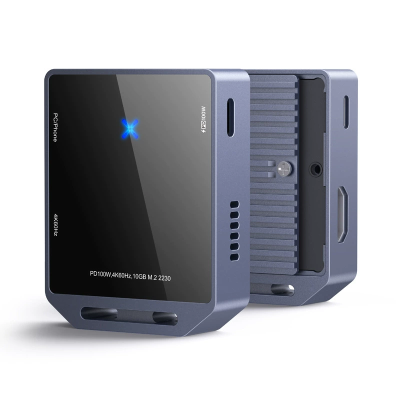 Корпус для M.2 твердотельного диска SSD2230 с двумя протоколами, док-станция USB 3.2, HDMI 4K, PD 100W, с тепловыделением (охлаждение)