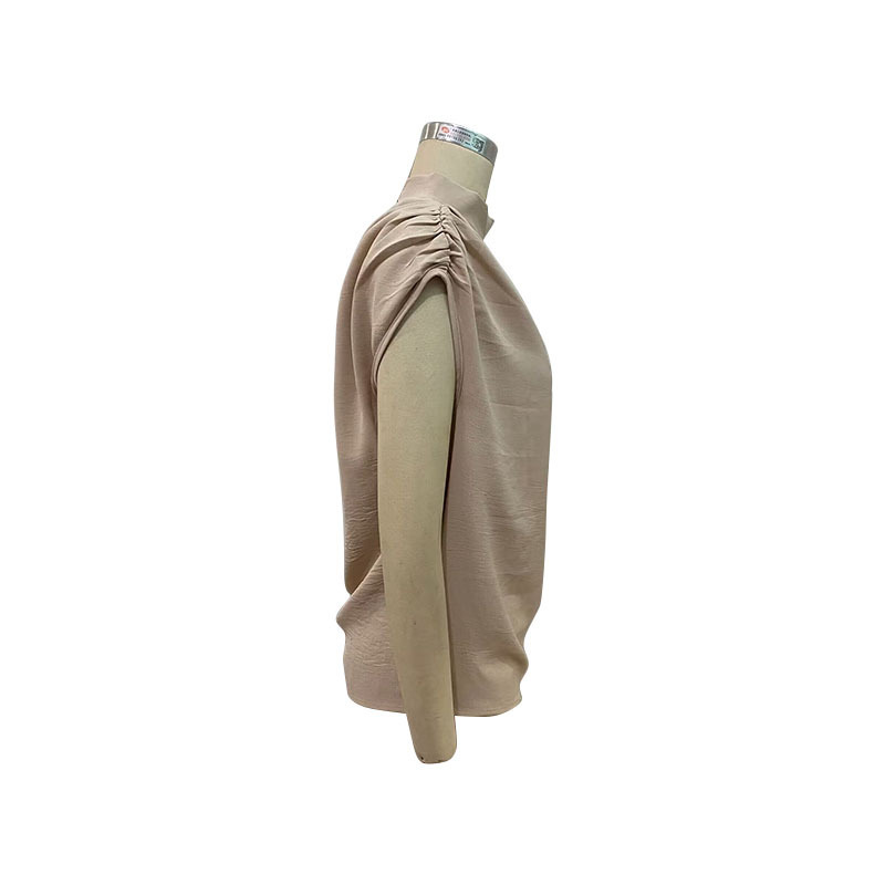 Camicie senza maniche con collo medio in tinta unita_voghion.com