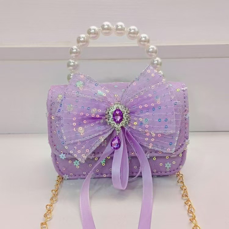 Bolso portátil de la princesa de perlas, bolso cuadrado, accesorios, bolso de cadena, bolso de Año Nuevo, bolso de Año Nuevo, regalo del Día de los Niños, 1 de junio