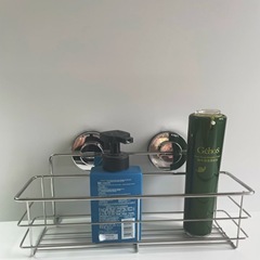 穴を開けない浴室の棚化粧品収納棚吸盤ステンレスシャンプー棚