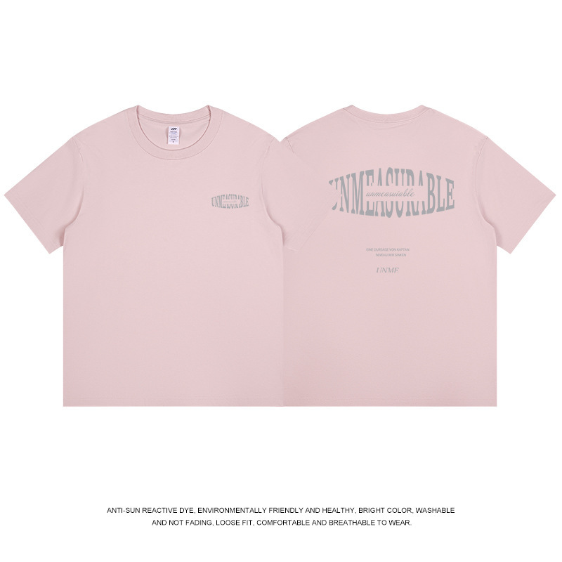 メンズ夏服ゆったり純綿半袖メンズカジュアルTシャツトレンドブランドメンズ個性派プリントトップスins女性卸売|undefined