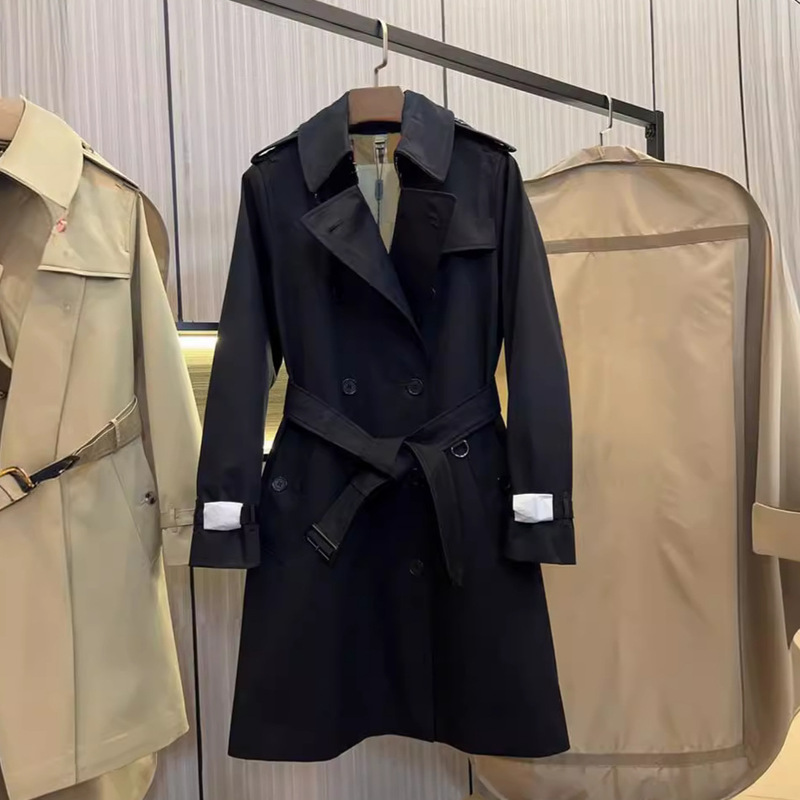 Foreign trade European goods High version Ba Jia New Kensington mid-length trench coat BBR double breasted Chelsea coat