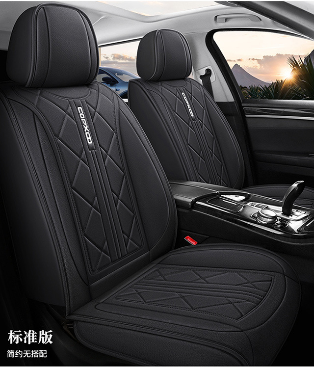Cross-Border Car Seat Covers for Five Seats, Universal Full Surround, All-Season Cushion Covers, Linen Breathable Seat Covers, Seat Cushions