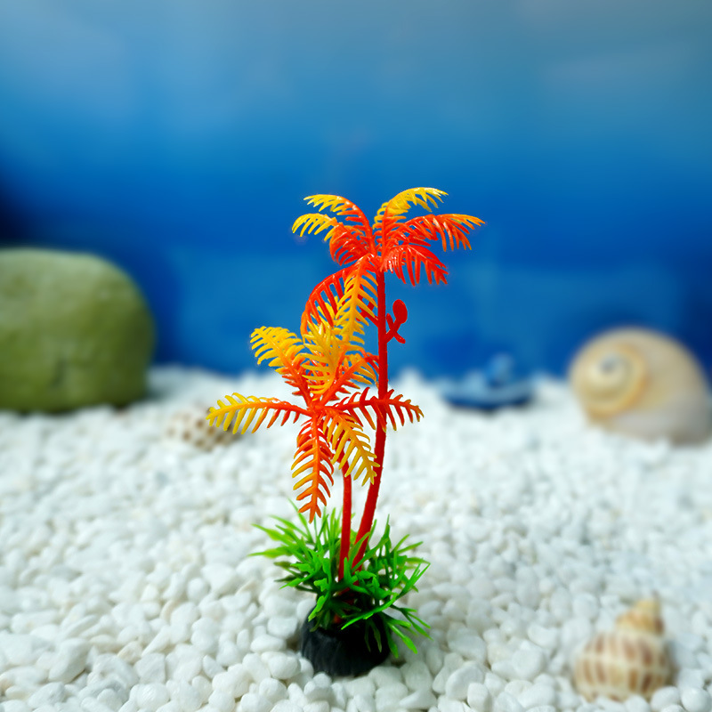 Micro paisaje simulación moderna árbol de coco playa mesa de arena modelo de paisaje flor falsa acuario decoración de paisaje de playa