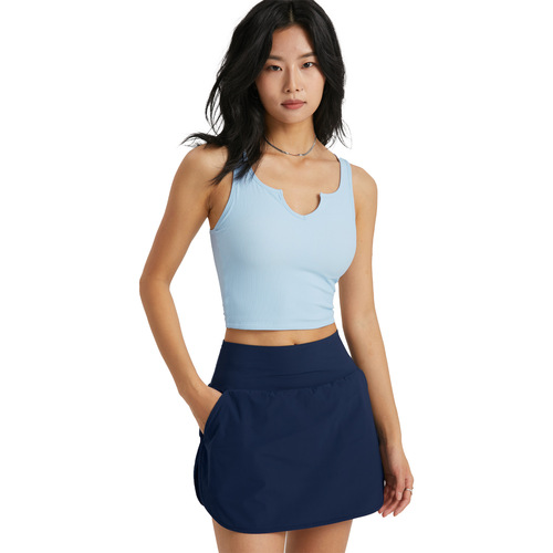 New FPS medium-intensity semi-fixed cup sports bra, female sexy V-neck yoga bra, women's ribbed fitness vest