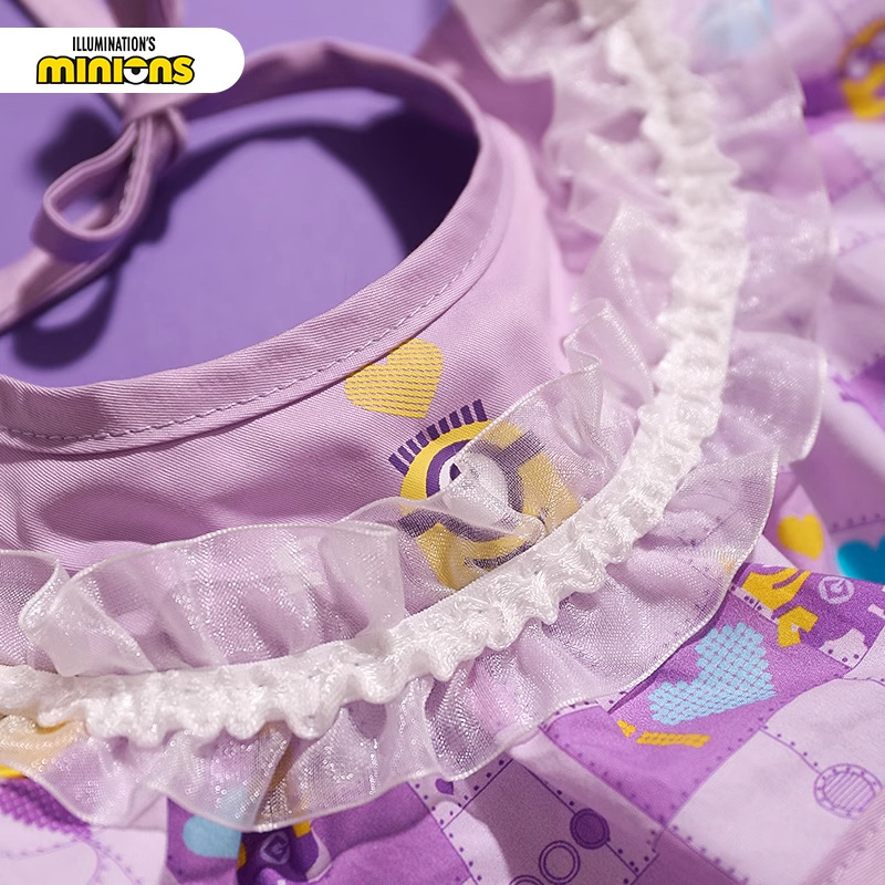 Minions Little Yellow Man Pengpeng Princess Wind Babero con cordones Babero para mascotas Toalla de saliva para perros Babero para gatos
