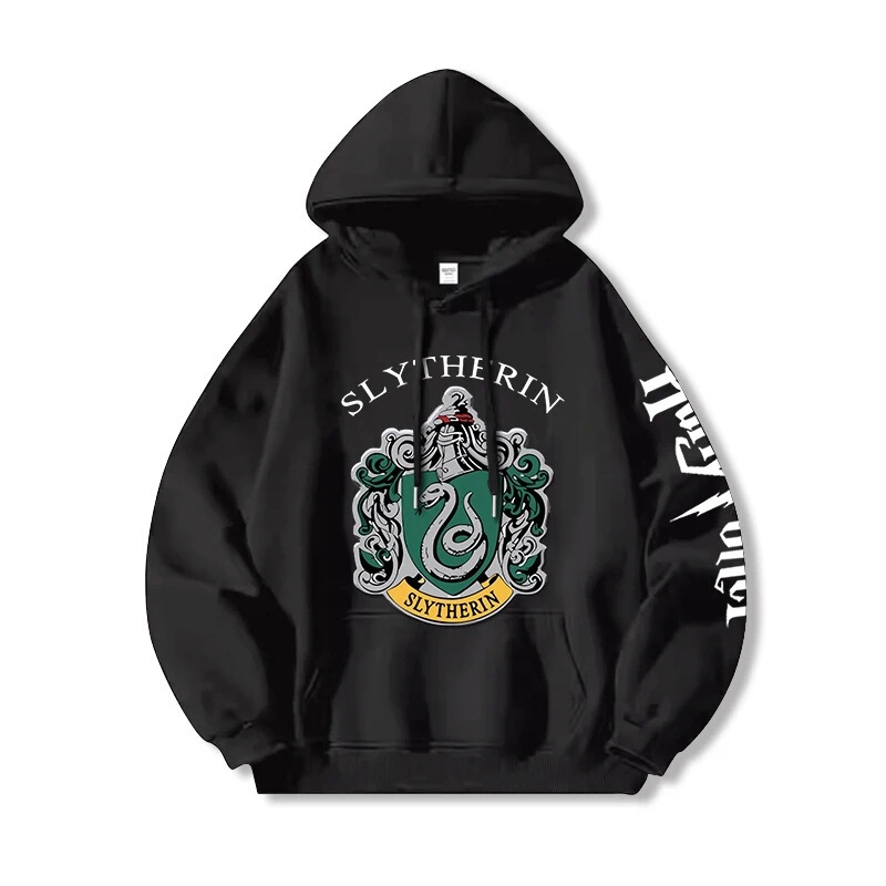 Best-Selling New Harry Potter Hooded Sweatshirt for Men in Autumn and Winter, Slytherin and Gryffindor Houses