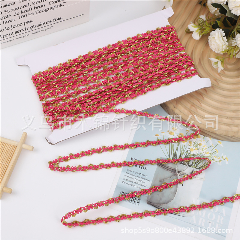 Exquisitos accesorios de encaje de Phnom Penh multicolor, accesorios de bricolaje para decoración de ropa y artesanías