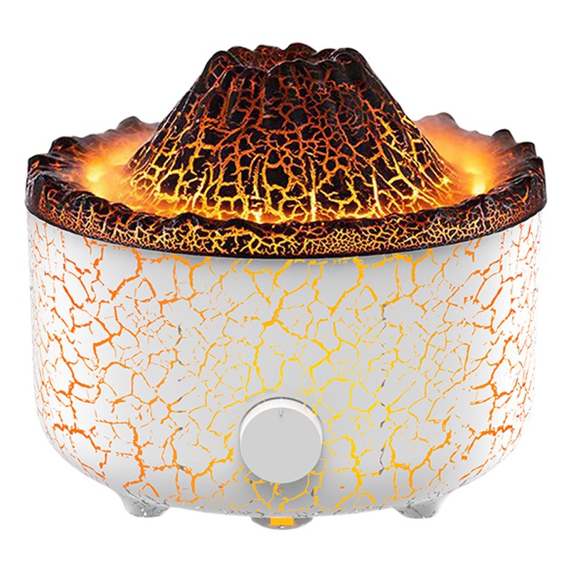 Nueva máquina de aromaterapia volcánica de lava transfronteriza humidificador de anillo de humo celebridad de Internet mismo color doble con control remoto máquina de aromaterapia de llama