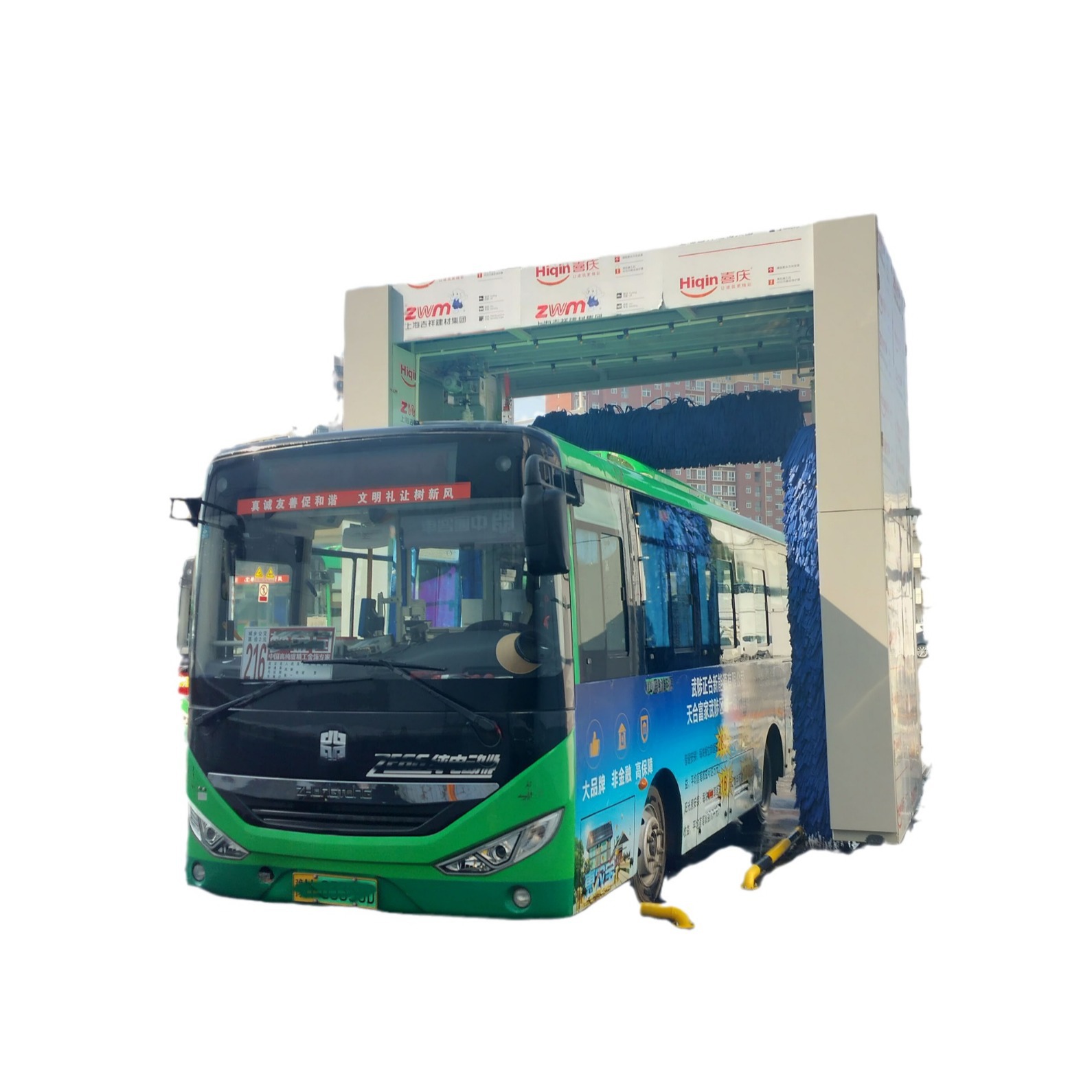 Fabricante de máquinas de lavado de autos para estacionamientos y gasolineras, máquina de lavado de autobuses de tipo pasante, equipo de lavado de autobuses totalmente automático e inteligente