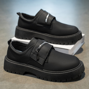 2025 Summer New Fashionable All-match Men's Casual Leather Shoes British Youth All-match Fashionable Men's Shoes Sneakers
