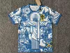 2526 Brazilian bell tower sculpture blue and white