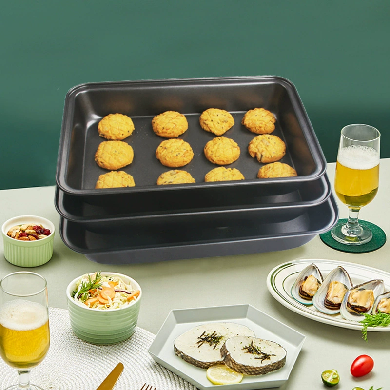 Rectangular cake baking dish barbecue dish, non -stick grilled chicken plate barbecue plate, home baking special large, medium and small available