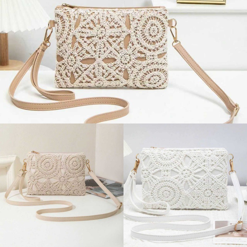 2025 nueva moda hueco flores bolsas de mano de estilo casual bolsas de lujo ligeras cotidianas ventas directas de fábrica